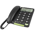 Doro PhoneEasy 312cs Schnurgebundenes Gro�tastentelefon mit gro�em Display schwarz