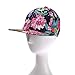 ZLYC Women Fashion Floral Print Adjustable Casual Snapback Baseball Cap Hat (Red)