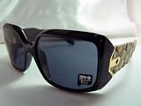 SPY ELIZA BLACK WITH GOLD GIRAFFE TEMPLES SUNGLASSES by
