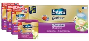 Enfamil Gentlease Infant Formula Milk-Based Powder with Iron, Combo Pack, 118.1 Ounce