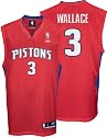Ben Wallace Red Reebok NBA Replica Detroit Pistons Youth Jersey