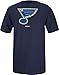 Reebok NHL St. Louis Blues Men's Jersey Crest Tee, Small, Navy