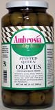Ambrosia Stuffed Queen Olives, Quart