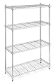Whitmor 6060-322 Supreme 4-Tier Shelving Unit, Chrome