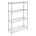 Whitmor 6060-322 Supreme 4-Tier Shelving Unit, Chrome