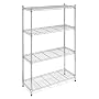 Whitmor 6060-322 Supreme 4-Tier Shelving Unit, Chrome