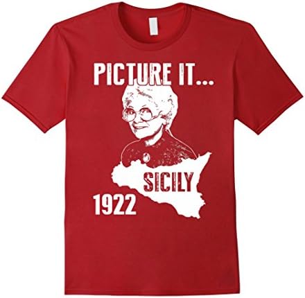 Men's Picture it... Sicily 1922 TShirt 2XL Cranberry
