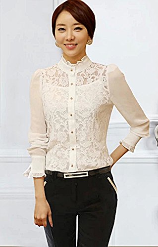 ブラウス 長袖 レース 通勤 オフィス カジュアル キュート シャツ ジーンズ セクシー フレア ２次会 エレガンス 花柄 美脚 デート パーティ 秋物 冬物 可愛いスカーフ付き R196