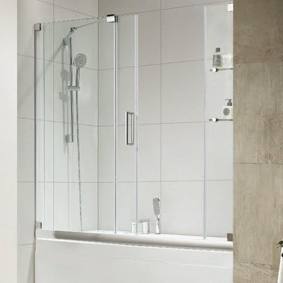 Paragon Bath 0ASBS0403 Modern - Oasis-E - Premium 3/8 In. (10Mm) Thick Clear Tempered Glass, Size: 60 In. W X 58 In. H, Frameless Sliding Shower Door In Chrome