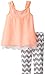 Little Lass Little Girls' Top with Printed Floral Legging Set