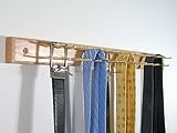 Tie Rack- 30 Tie Pegs - Natural Finish