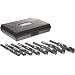 Precision Twist C8R57 High Speed Steel Reduced Shank Drill Bit Set with Metal Case, Black Oxide Finish, 118 Degree Conventional Point, Inch, 8 piece, 9/16" to 1" x 16ths