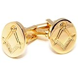 Gold Masonic Cufflinks w/ Box