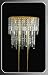 Standleuchte Steh Leuchte Lampe Golden Kristall NEU OVP
