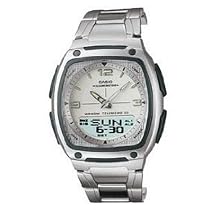 Casio - Montre Illuminator COMBINATION - Telememo - Etanche - Bracelet Acier - Autonomie 10 ans -