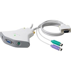 2-Port KVM Switch With PS/2 Built-In Cabling
