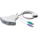 2-Port KVM Switch With PS/2 Built-In Cabling