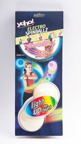 YoHo Electro LED Spinballz Poi Learning Kit With Finger Straps YoHo Electro LED Spinballz Poi Learning Kit With Finger Straps