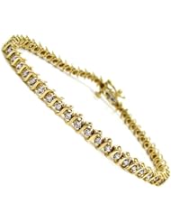 1.50ct Diamond Tennis Bracelet 14k Yellow Gold Ladies