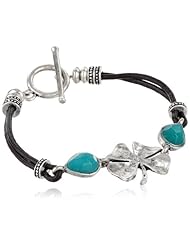 Lucky Brand Clover Leather Bracelet