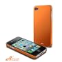 Acase(TM) Superleggera sunset fit case foriPhone 4 with 2 Screen Protector (Orange)
