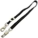 Intrepid International Durable and Secure Nylon Cross Ties, Adjustable 40-75 inches, Crossties for Horses, Horse Tie Down with Panic and Breakaway Snap, Attaches to Halter, Black