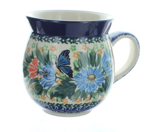 Blue Rose Polish Pottery Kristina Bubble Mug