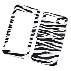 Samsung Omnia I910 (Verizon) Rubberized Snap-on Protector Hard Case Image Cover "Zebra Pattern" Deisgn