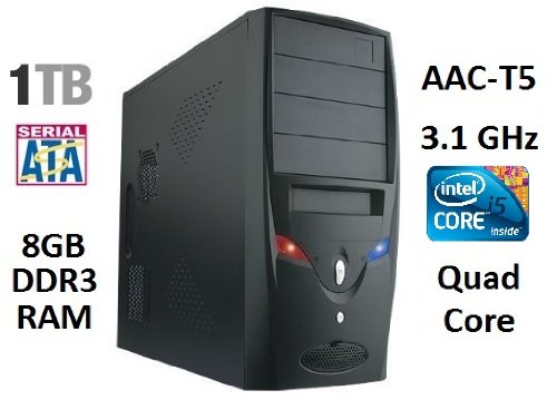 AAC-T5 Desktop Computer Quad Core Intel i5 2400 3.1GHz 8GB RAM 1TB HDD