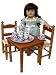 Country Square Kitchen Table with 2 Ladderback Chairs Perfect for 18" American Girl Dolls!