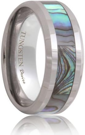 Sioux Falls Tungsten Band Mother of Pearl Inlaid