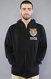 RVCA The Lines Tiger Zip Up Hoody hood ,Sweatshirts for Men