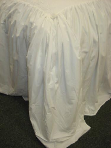 LISA WHITE SKIRTED KING COVERLET