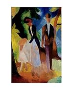 Especial Arte Lienzo Persone sul lago blu - Macke August Multicolor