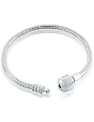 Bling Jewelry Barrel Clasp Snake Bracelet Sterling Silver 3mm 9in