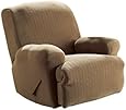 Sure Fit Stretch Pinstripe Recliner Slipcover, Taupe