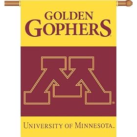 NCAA Minnesota Golden Gophers 2-Sided 28-by-40 inch House Banner with  Pole Sleeve