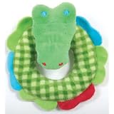 Tuc Tuc Green Crocodile. Round Soft Baby Rattle and Teething Toy. Selvatic Collection.