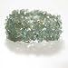 Aquamarine Chips Multi-Strand Stretch 1 Inch Cuff Bracelet 7 Inches Long