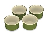Cuisinart Chef's Classic Ceramic Bakeware 5-Ounce Ramekins, Set of 4, Olive Green
