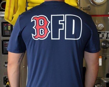 Boston Fire Department Baseball Tee Shirt EXTRA LARGE