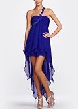 David's Bridal One Shoulder Chiffon Dress with High Low Hem Style 211S19120