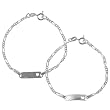 Sterling Silver 2-pc. Toddler ID Tag Bracelet Set