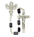4x6mm Black Square Wood Rosary Beads 21 length