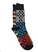 Funky Socks Mens Colored Socks with Patterns, 6 Pack, Sock Sizes 10-13,47754,47505,47522.