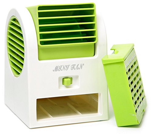 USB or AA Battery FAN MINI PORTABLE DESKTOP COOLING DESK QUIET FAN FOR COMPUTER LAPTOP PC - Green