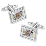King of Spades by Enrico Pardini silver rhodium cufflinks