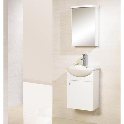 Modern Single Sink Bathroom Finish: White
