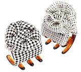 L. Erickson USA Small Covered Jaw - Italian Silk Black/White