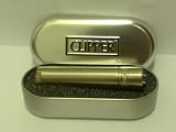from Blue Mountain Solid Metal Flint Ignition Clipper Lighter - Brushed Chrome Finish - Comes in Embossed Presentation Tin Model BrCh-Flint